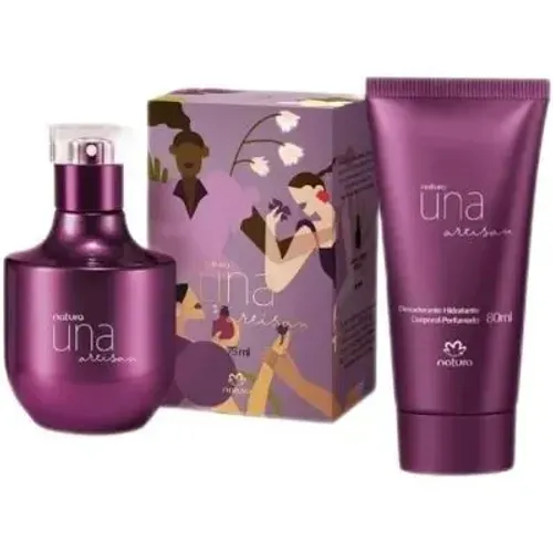 Kit Una Artisan (Perfume 75ml + Hidratante 80ml) lacrado - Natura