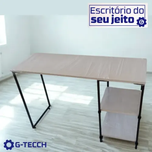 Escrivaninha prateleira Branca 1,1m NOVA Mesa Multiuso de Estudo para Computador Notebook