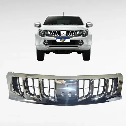 Grade Radiador L200 Triton Sport 2017 A 2025 Cromada Cromado Brilhante