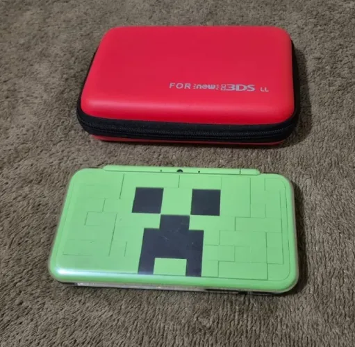 New Nintendo 2DS XL Minecraft Edition + Estojo + Carregador | Desbloqueado