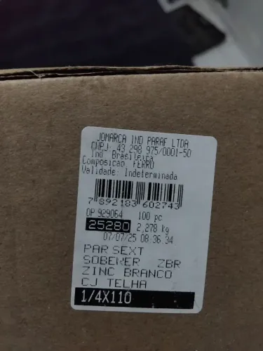 150 RS! Caixa com todos parafusos para telhas brasilit