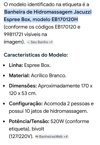 Banheira de hidromassagem jacuzzi espere box
