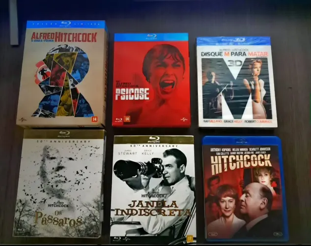 Blu-ray Hitchcock c/poster de tecido coleção 