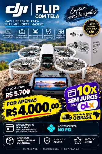 DRONE DJI FLIP STANDARD COM TELA (CAIXA LACRADA)