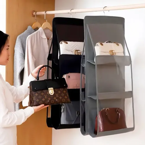 Organizador de Bolsas para Pendurar Guarda-Roupa Multiuso