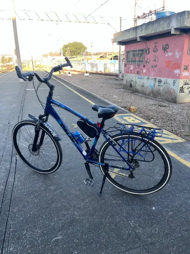 caloi 700 aceito rolo em bike montada