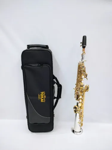 Saxofone Soprano Tokai TSS-200PG SIB (Novo)Prata/Dourado/Troco/Parcelo 21x
