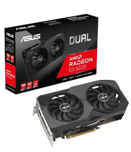 Placa de video ASUS Dual AMD Radeon RX 6600 XT OC Edition 8GB GDDR6