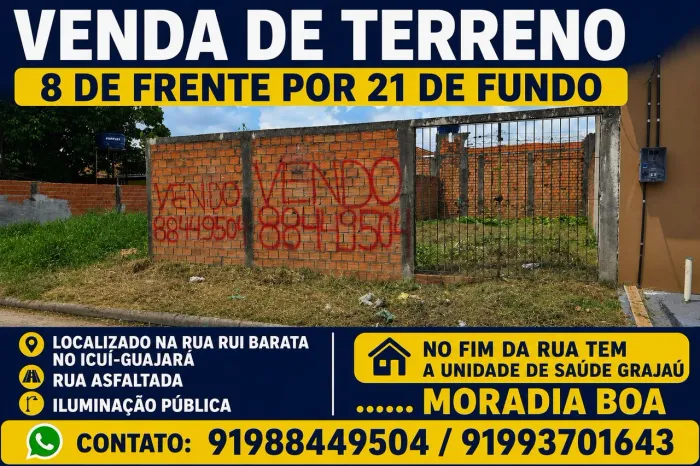 VENDO TERRENO NO ICUÍ-GUAJARÁ