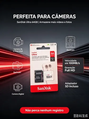Cartão de memória 64GB Sandisk Original