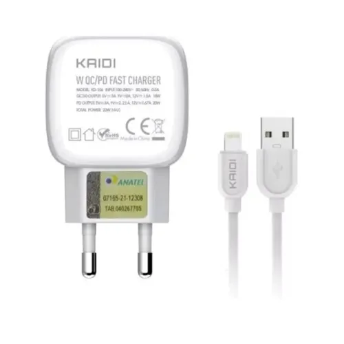 Cabo Carregador KAIDI USB e Lightning 1m Branco