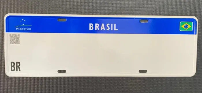 Placa Padrão Mercosul 1Un. - Carro - Extravio/Corrosão