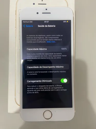 iPhone 6s dourado 32GB bateria 100% + película e capinha