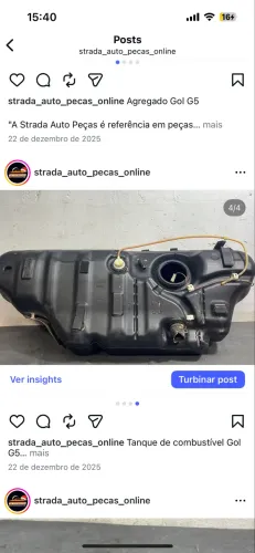 Tanque de combustível gol g5