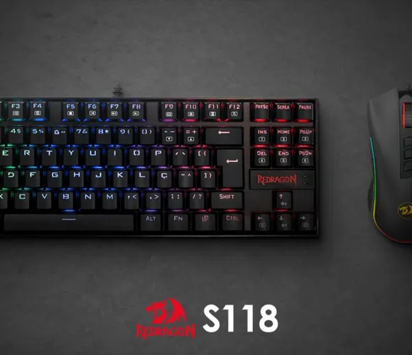 Kit Redragon S118 Teclado e mouse e mouse-pad