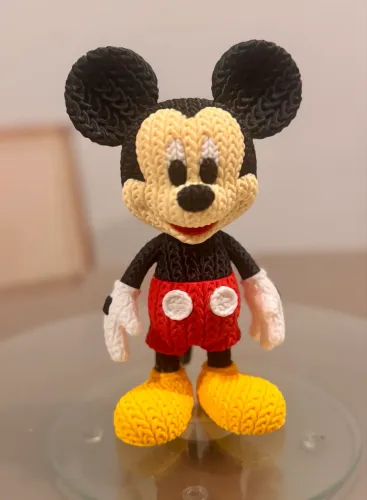 Mickey Mouse Estilo Crochê Impressão 3D Colecionável Decorativo