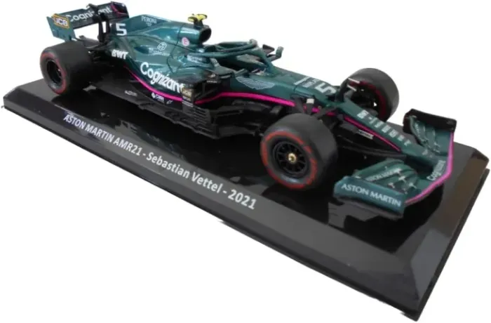 Miniatura F1 1/24 Aston Martin AMR21 2021 - Sebastian Vettel - Nova / Lacrada