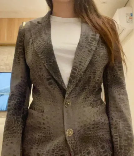 Blazer Feminino Carmim Couture Croco Veludo Luxo
