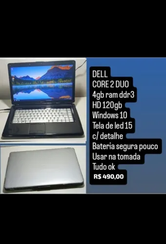 Notebook Dell Core 2 Duo - Preço de Oportunidade R$ 490 + Entrega e Garantia