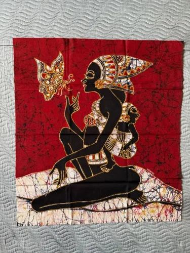 Painel Decorativo Batik Bali Mulher Borboleta NOVO