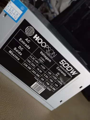 FONTE 500W HOOPSON --> VENDO OU TROCO