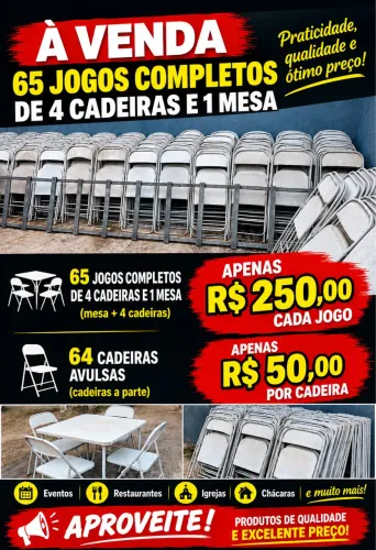 ? À VENDA ? JOGOS DE MESA E CADEIRA