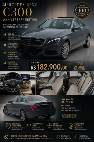 Mercedes-Benz C-300 Anniversary Lim. Edit. 2.0 Aut. 2017