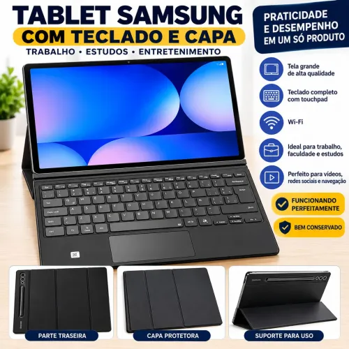 Tablet Samsung- Galaxy Tab S10+= caixa aberta ( mostruário) caneta+teclado+ capa