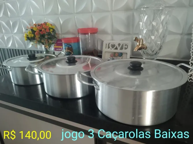 Panelas Baixas, Jogo Com 3 Peças
