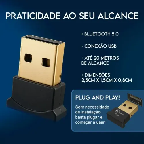 Bluetooth 5.3 p/ computador