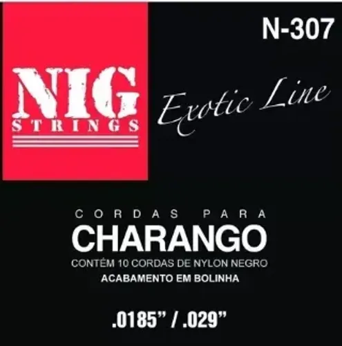Cordas Nig Para Charango Boliviano Nylon Preto - N307