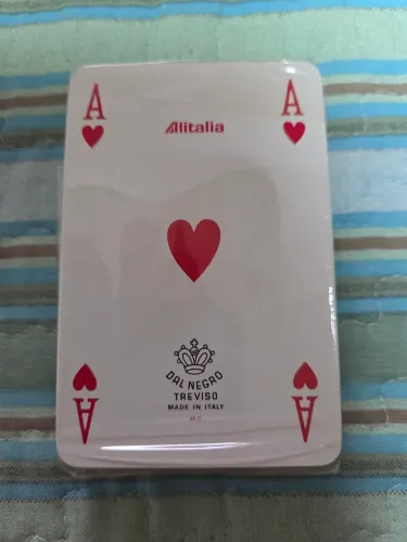 BARALHO DAL NEGRO ,ORIGINAL ITALIANO , FABRICADO PARA CIA AÉREA ALITÁLIA , NOVO !