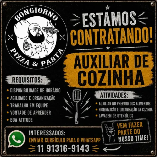 Auxiliar de cozinha 