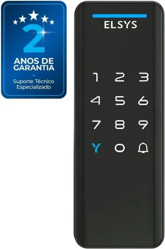Fechadura Digital de Sobrepor, Abertura por senha ou tag, Pop, Preta, DS1100V, Elsys