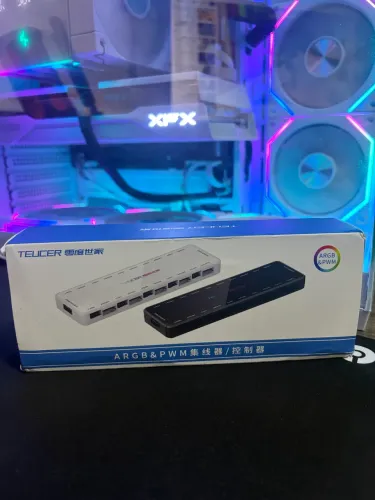 HUB CONTROLADORA TEUCER LP-10 ARGB & PWM - 2 EM 1 (10 FANS)