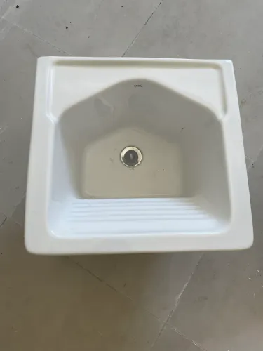 Tanque Celite de Louça Branco 40x38,5 cm - Nunca Usado