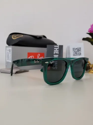 Ray ban transparente verde rb2140 oculos de sol unissex
