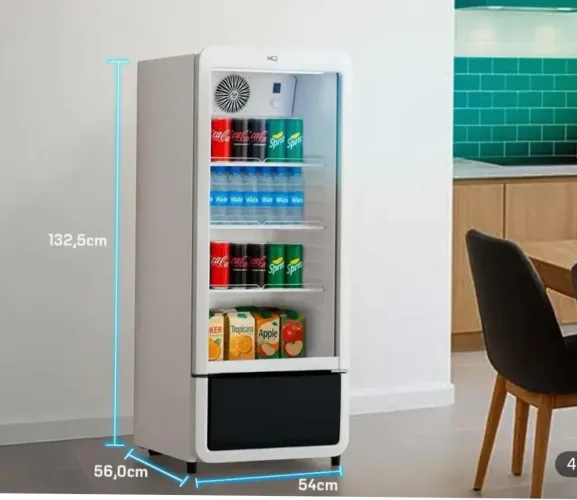 Geladeira Expositora 210L marca HQ 127v nem um ano de uso ainda na garantia