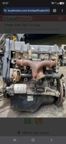FIRE 1.0 MOTOR COMPLETO E CÂMBIO 2003