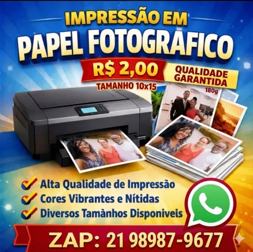 IMPRESSÃO EM PAPEL FOTOGRÁFICO (R$ 2,00)