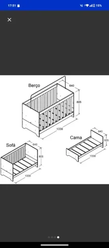 Berço americano semi novo