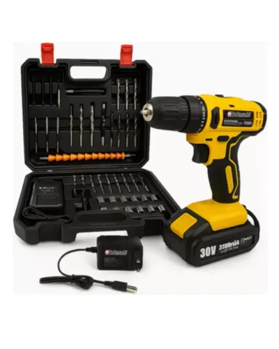 Kit Parafusadeira e Furadeira de Impacto 30V Sem Fio com 2 Baterias de Lítio NK2830 