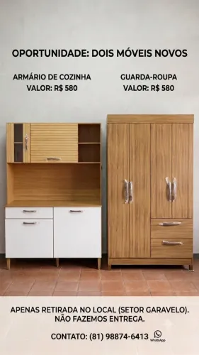 Guarda roupa e armário de cozinha