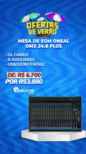 SUPER MESA DE SOM 24 CANAIS - Na oferta