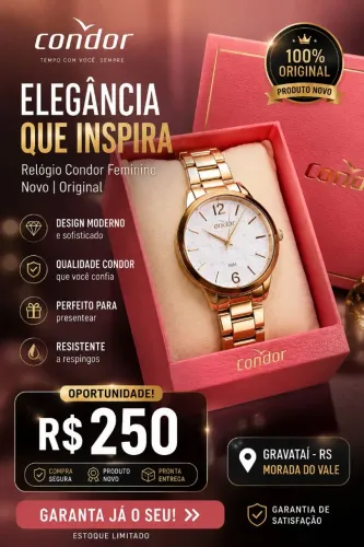 Relógio Feminino Condor (Novo na Caixa) - Lindo e Elegante