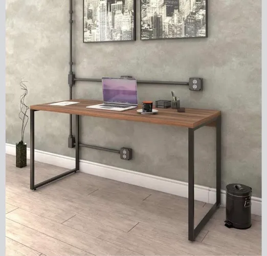 Mesa para Escritório Office Estilo Industrial 1,50m Kuadra, Compace