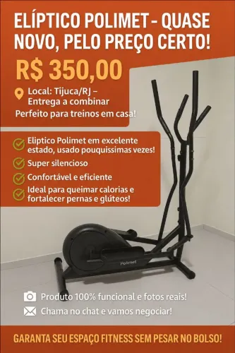 Elíptico Polimet - novo