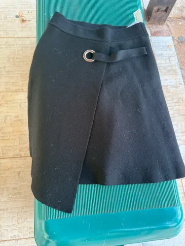 Saia Zara Original Preta Transpassada | Cintura Alta Elegante