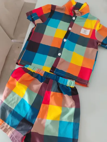Conjunto menino xadrez