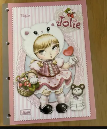 Refil Fichário Jolie 96 Folhas. Vintage, folhas personalizadas